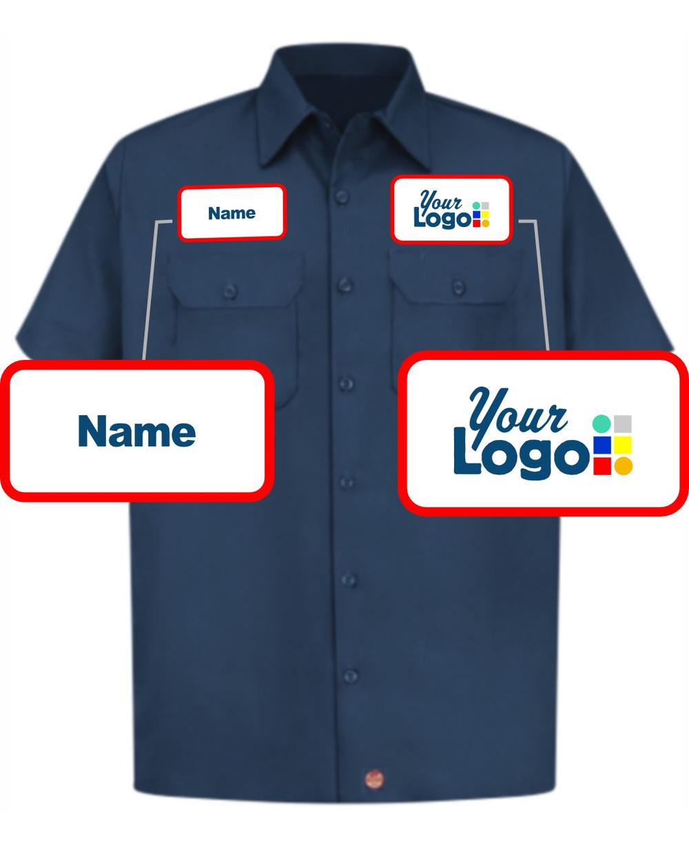 RedKap S/S Utility Custom Work Shirt, color: Navy