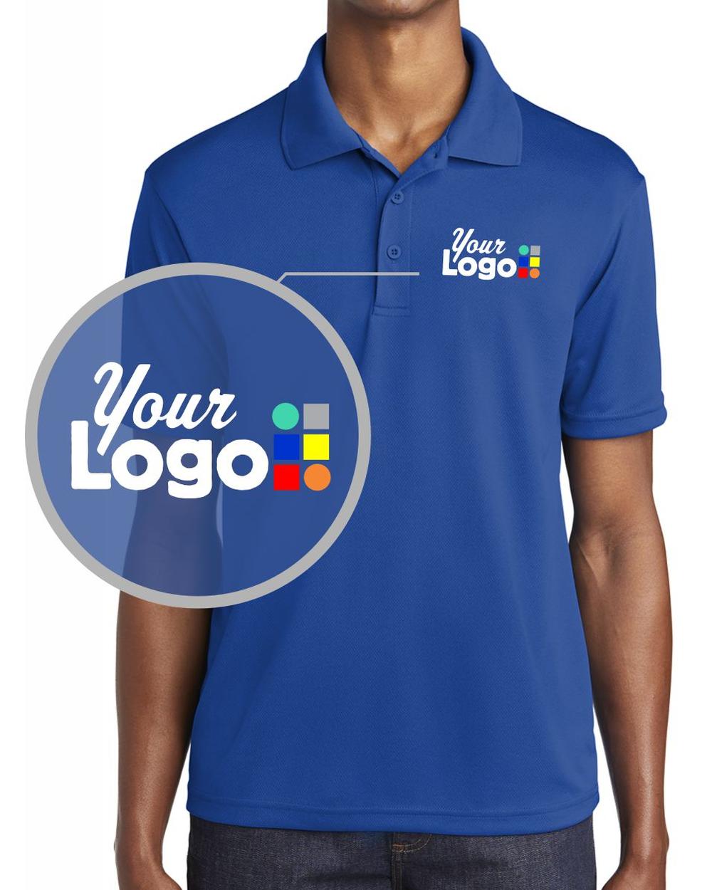 Sport-Tek S/S Posicharge Racermesh Custom Golf Shirt, color: True Royal