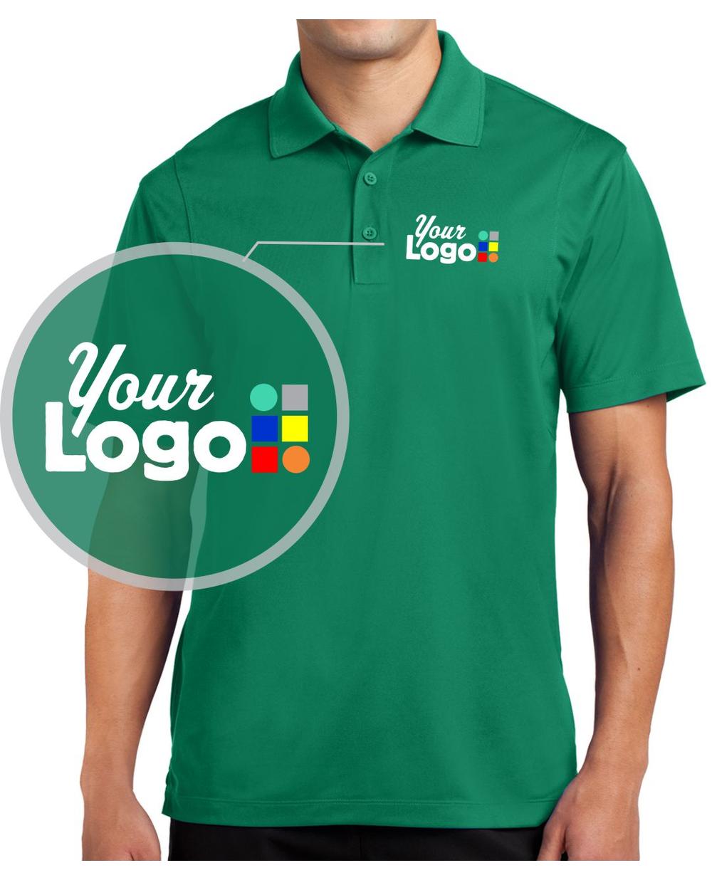 Sport-Tek S/S Micropique Custom Golf Shirt, color: Kelly Green