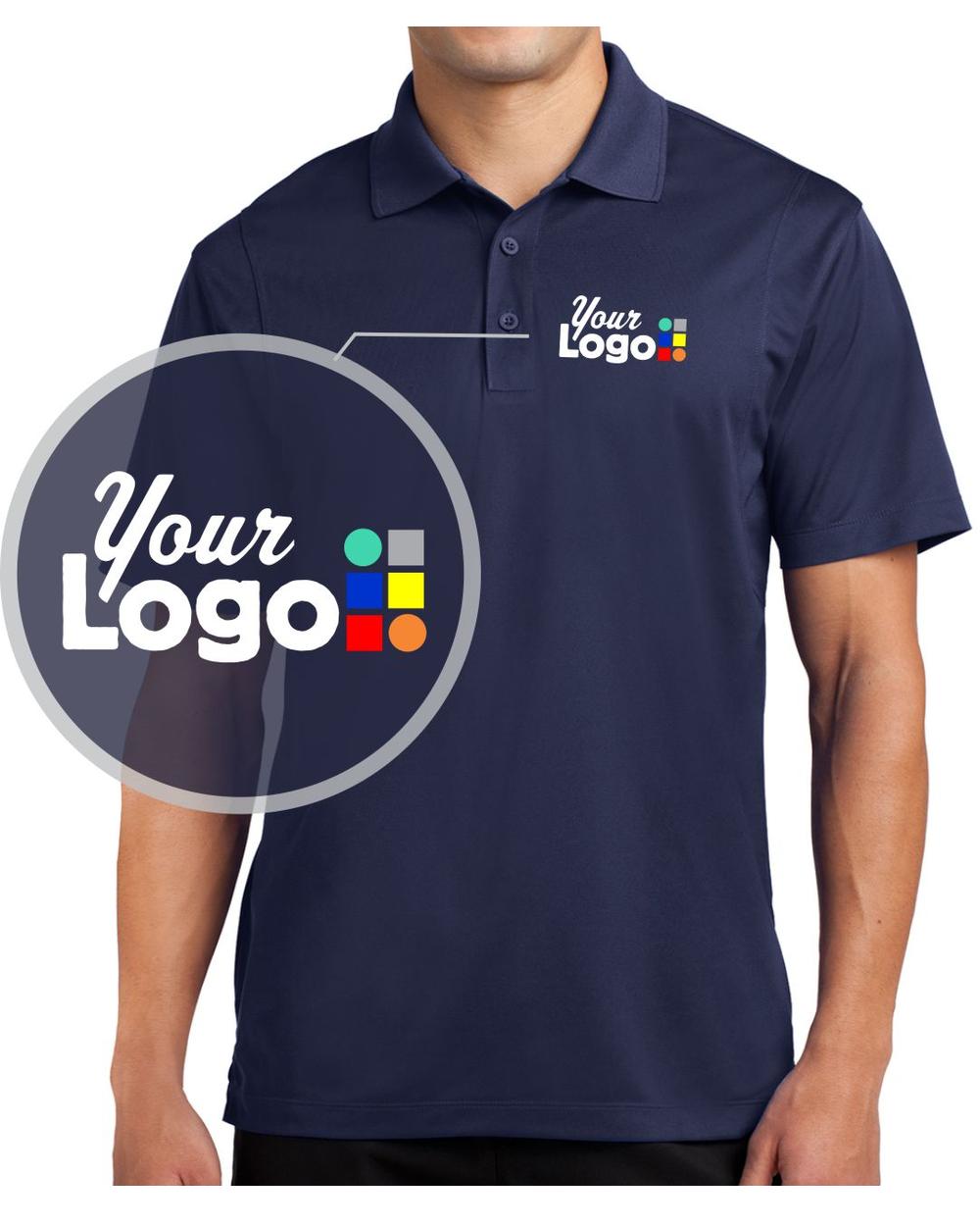 Sport-Tek S/S Micropique Custom Golf Shirt, color: True Navy