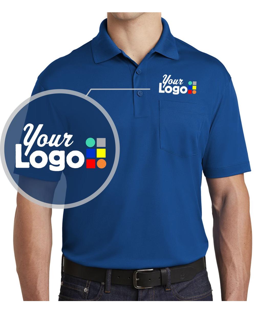 Sport-Tek S/S Micropique Pocket Custom Golf Shirt, color: True Royal