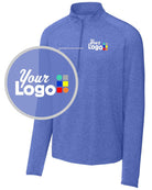 Sport-Tek Sport-Wick Stretch 1/4 Zip Custom Pullover, color: True Royal Heather