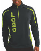 Sport-Tek ColorBlock Custom Pullover, color: Charcoal Grey/Deep Orange