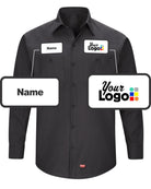 RedKap L/S MIMIX Custom Work Shirt, color: Black