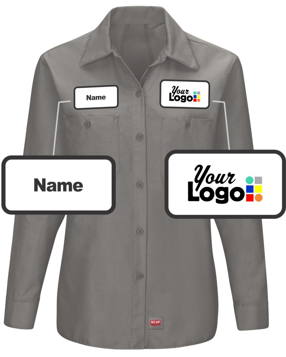 RedKap L/S MIMIX for Her Custom Work Shirt, color: Grey