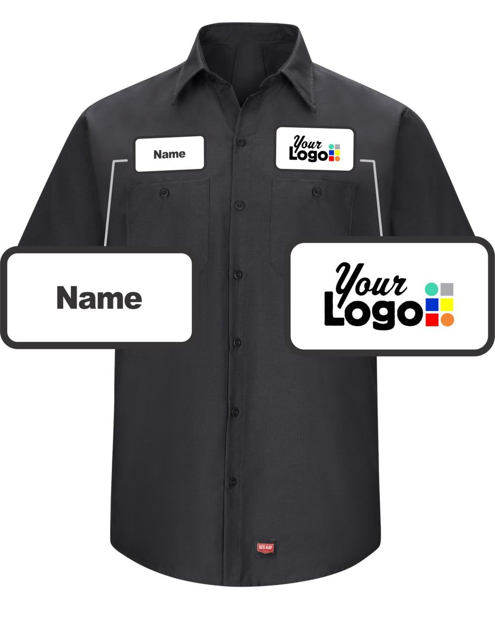 RedKap S/S MIMIX Custom Work Shirt, color: Black