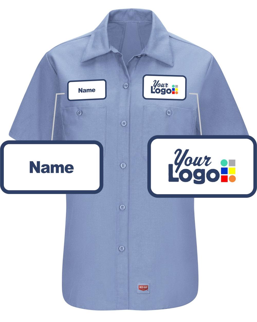 RedKap S/S MIMIX For Her Custom Work Shirt, color: Light Blue