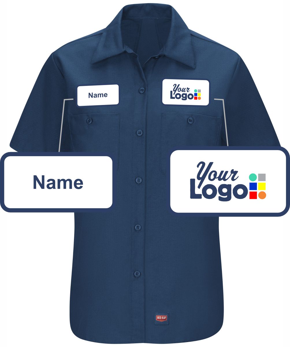 RedKap S/S MIMIX For Her Custom Work Shirt, color: Navy