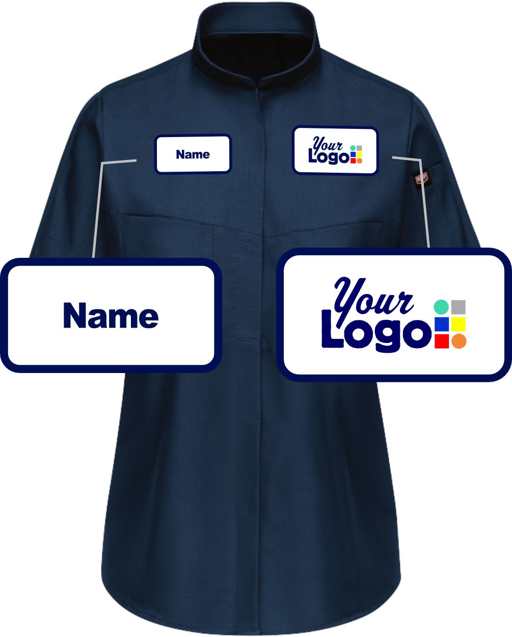 RedKap L/S Pro+ Oilblok & Mimix Custom Work Shirt, color: Navy