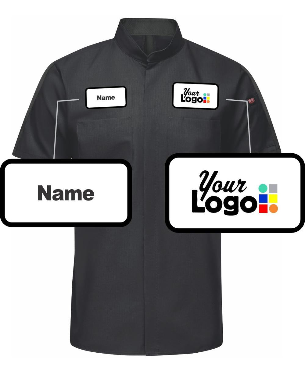 RedKap S/S Pro+ Oilblok & Mimix Custom Work Shirt, color: Black