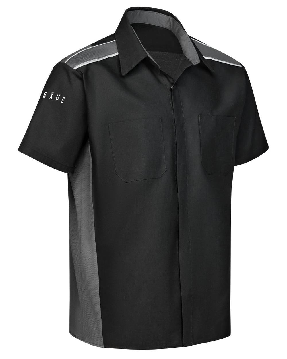 RedKap S/S Technician Automotive Shirt, color: Black/Charcoal