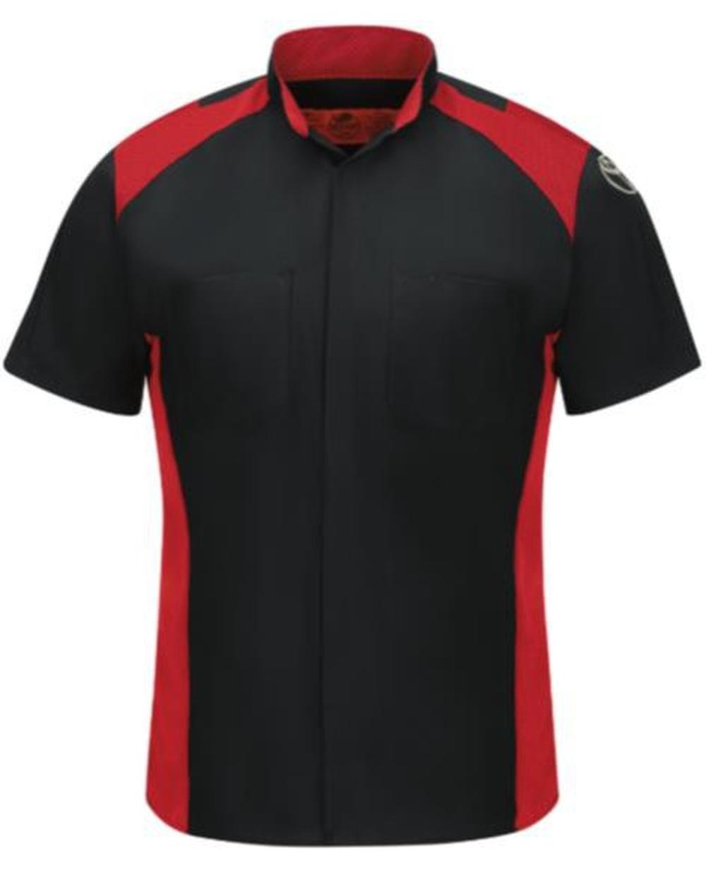 RedKap S/S Technician Automotive Shirt, color: Black/red