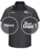 RedKap S/S Performance Plus Custom Work Shirt, color: Charcoal/Black