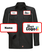 RedKap L/S Class-A Custom Work Shirt, color: Black