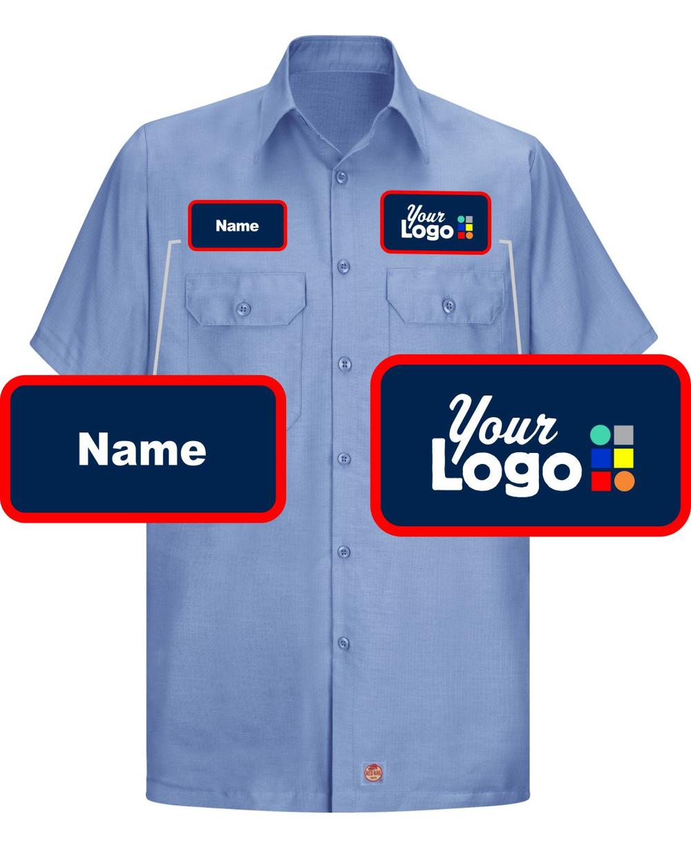 RedKap S/S Class-A Custom Work Shirt, color: Light Blue