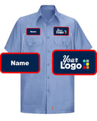 RedKap S/S Class-A Custom Work Shirt, color: Light Blue