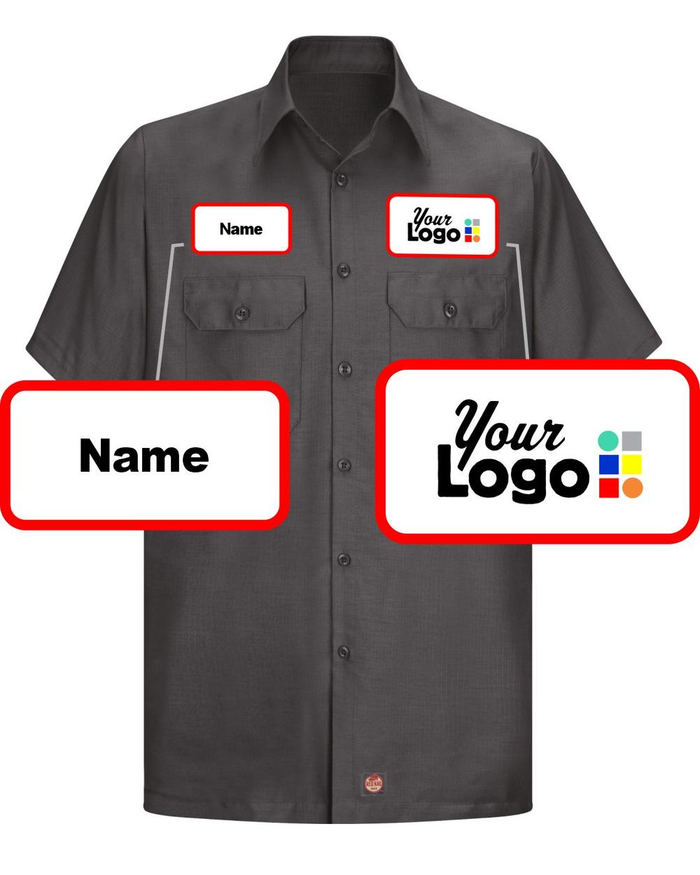 RedKap S/S Class-A Custom Work Shirt, color: Charcoal