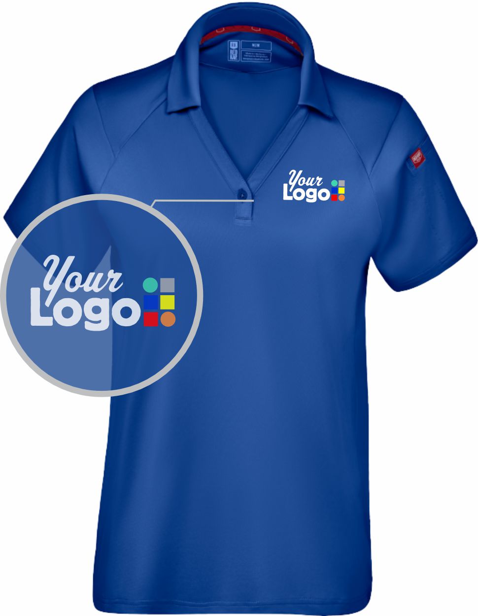 RedKap S/S Cooling Stretch Jersey Custom Golf Shirt, color: Royal Blue