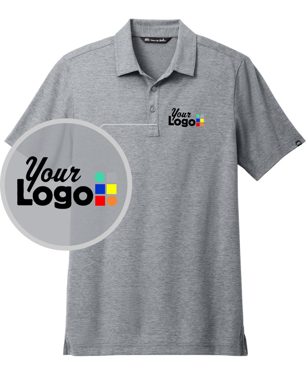 TravisMathew S/S Sunnyvale Custom Golf Shirt, color: Light Grey Heather