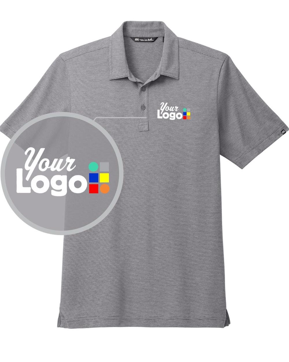 TravisMathew S/S Sunnyvale Custom Golf Shirt, color: Dark Grey Heather