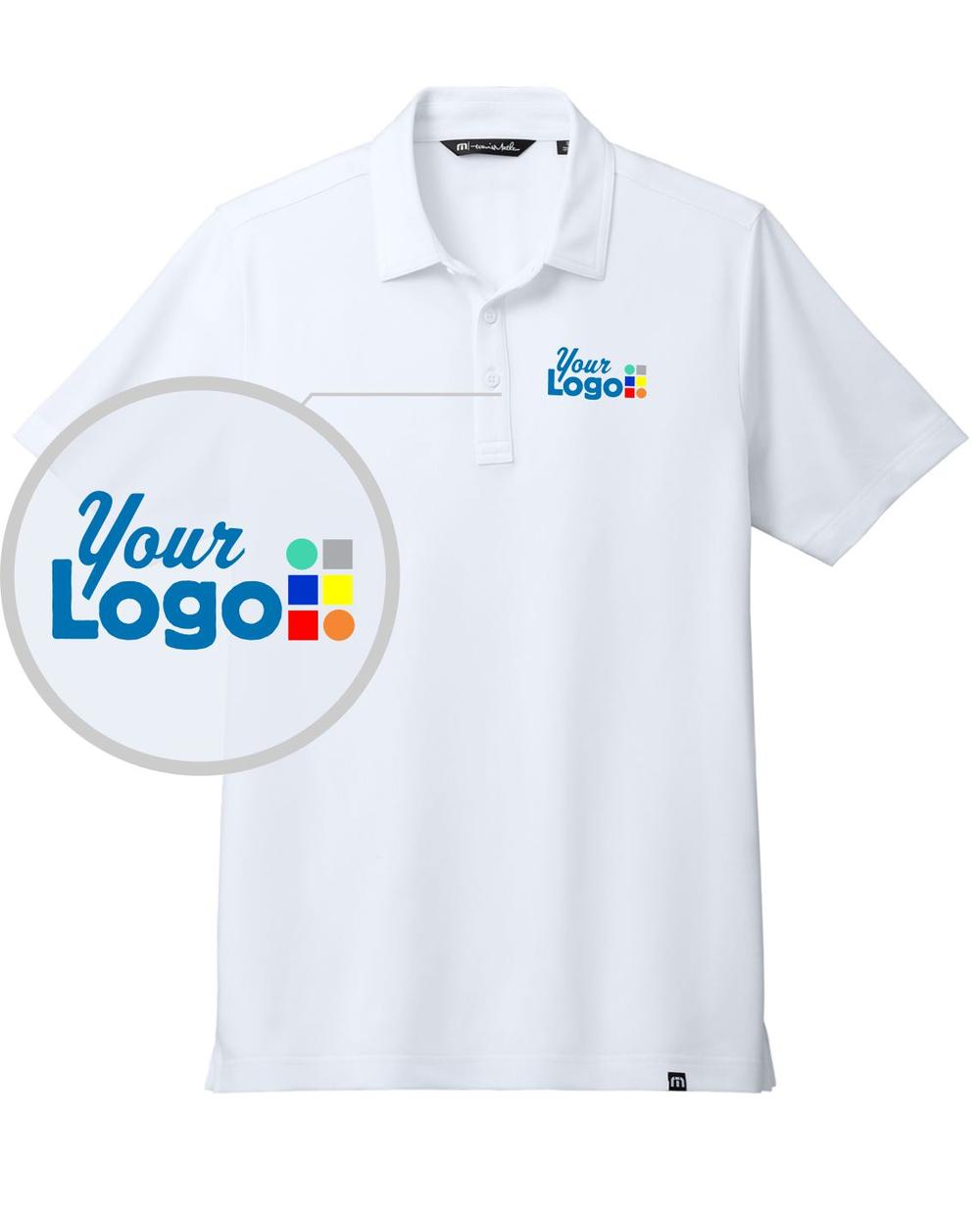 TravisMathew S/S Cabana Solid Custom Golf Shirt, color: White