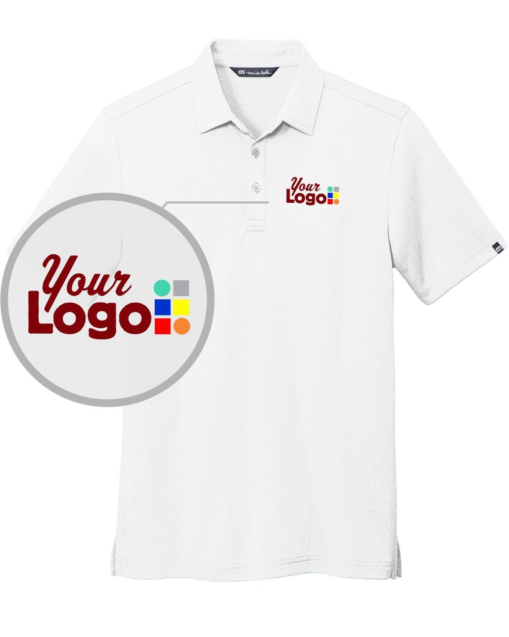 TravisMathew S/S Coto Performance Custom Golf Shirt, color: White