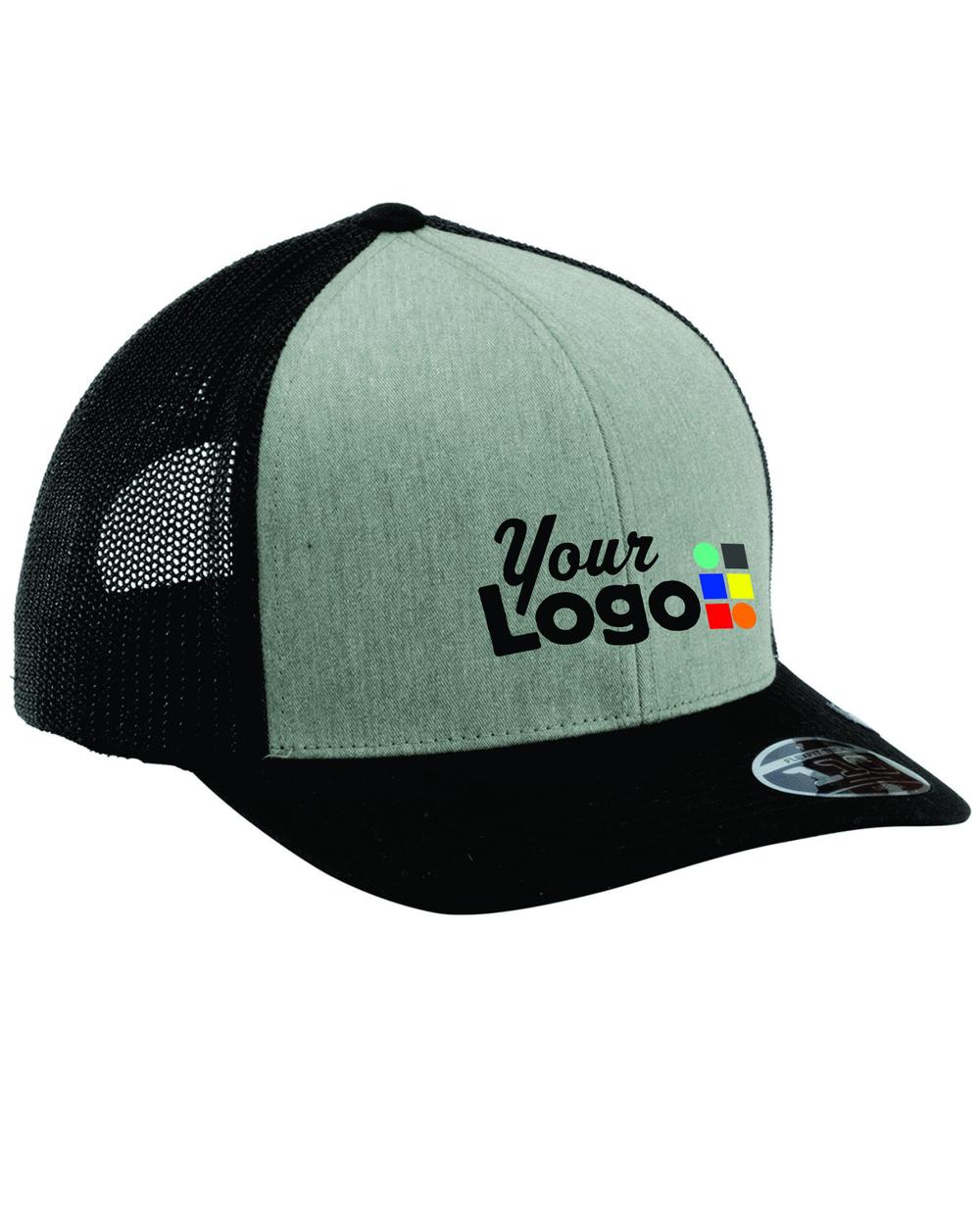 TravisMathew Cruz Colorblock Trucker Custom Cap, color: Heather Grey/Black