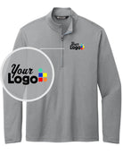 TravisMathew Coto Performance 1/4 Zip Custom Pullover, color: Quiet Shade Grey Heather