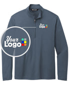 TravisMathew Coto Performance 1/4 Zip Custom Pullover, color: Vintage Indigo/Black