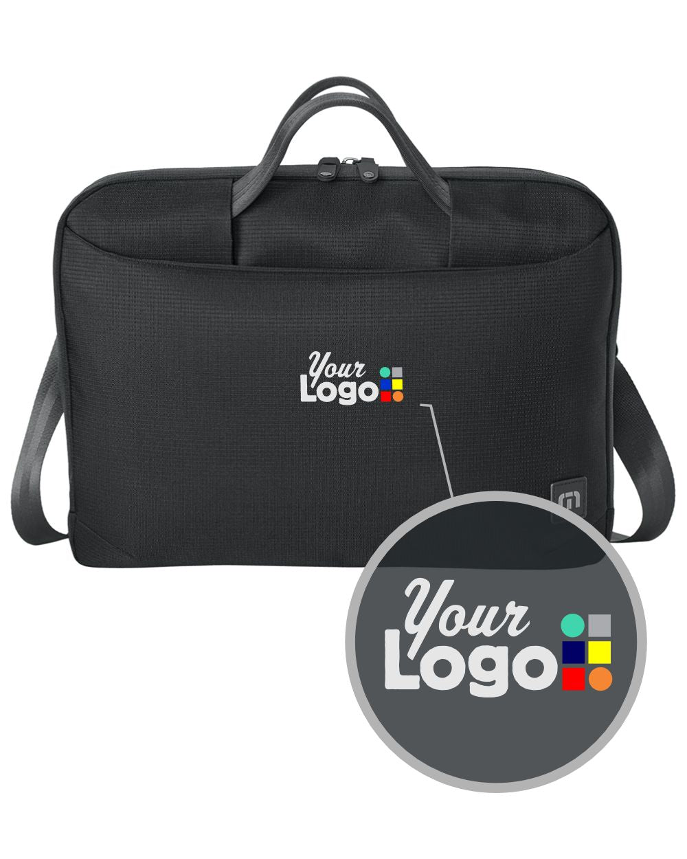 TravisMathew Lateral Brief Custom Laptop Bag, color: Black