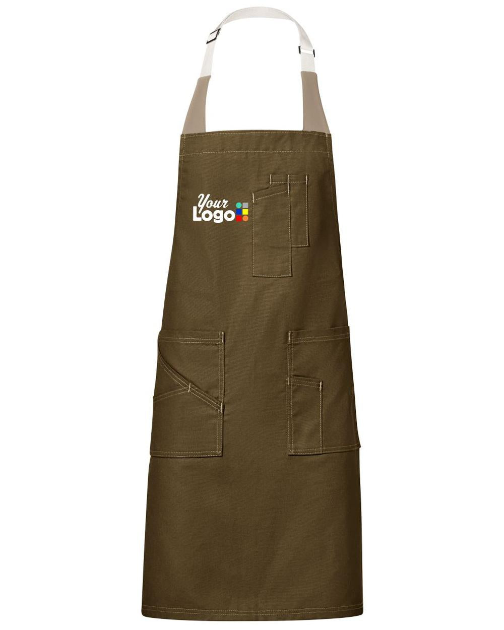 RedKap Flex Strap Utility Bib Custom Apron, color: Coffee