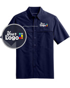 Port Authority S/S UV Daybreak Fishing Custom Shirt, color: True Navy