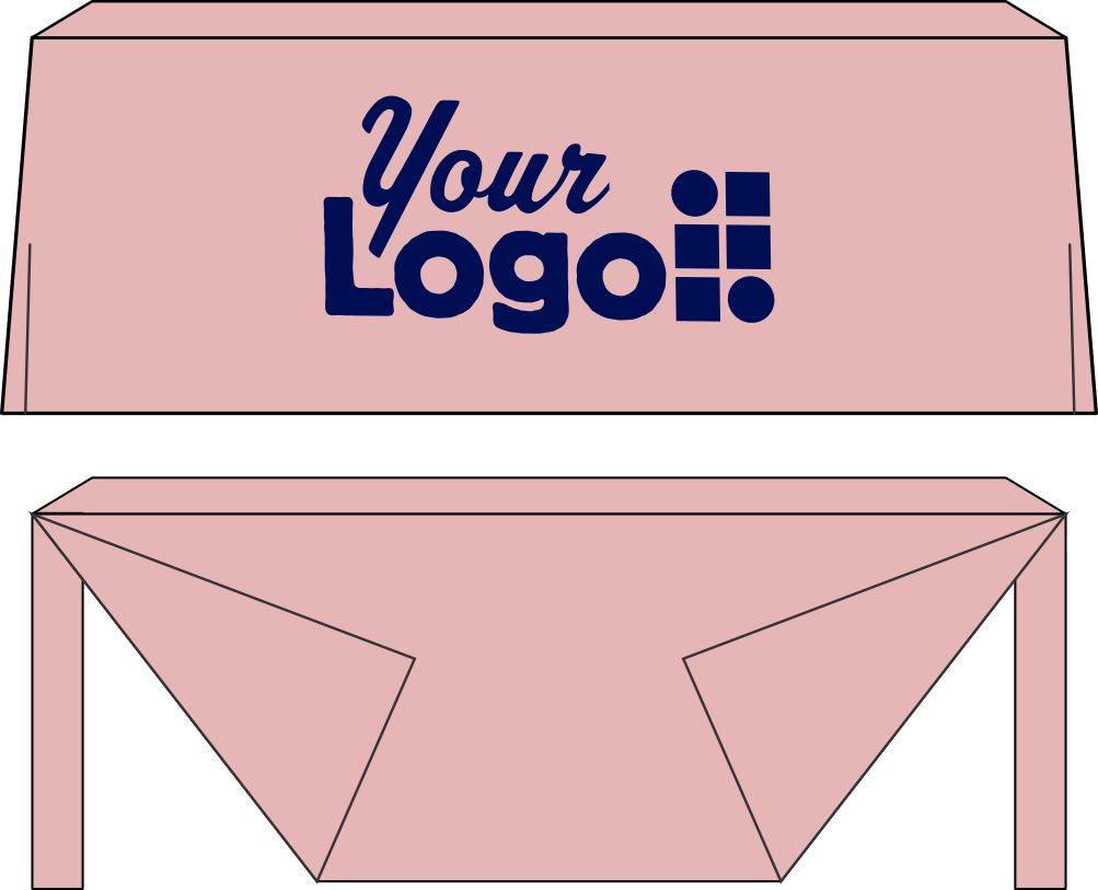 WearForm Fitted Ascoza Custom Table Cover, color: Dusty Pink