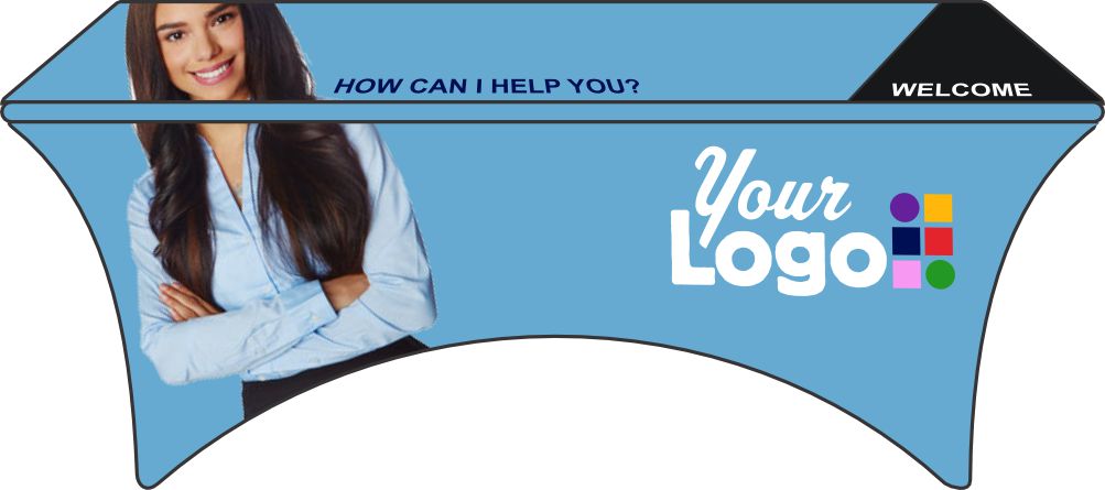 WearForm Premium Stretch Full-Sublimation Custom Table Cover, color: Sublimation