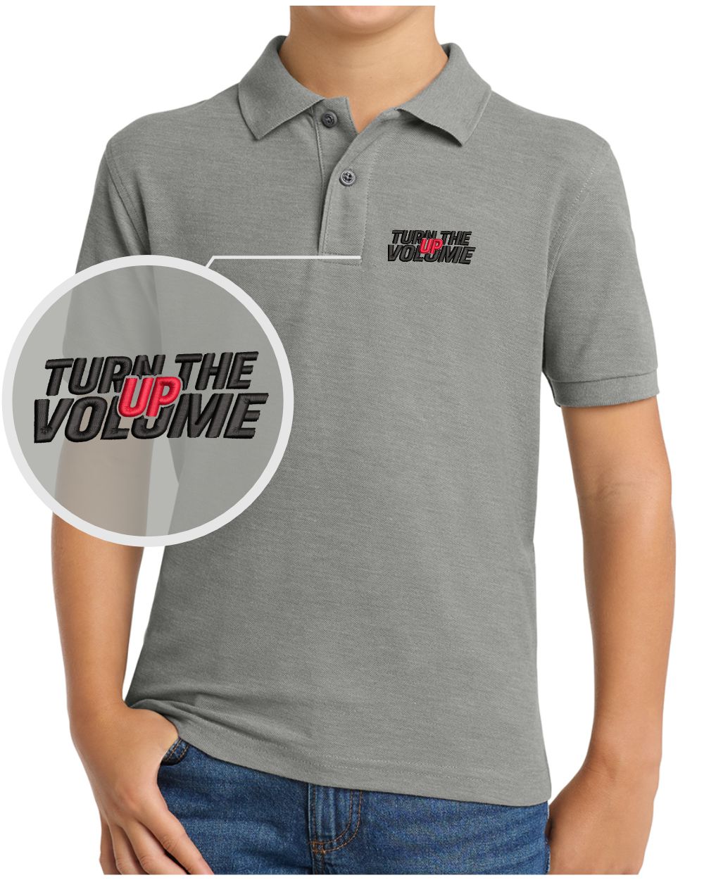 Port Authority S/S Silk Touch Turn The Volume Up Golf Shirt, color: Cool Grey