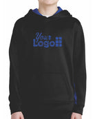 Sport-Tek ColorBlock Custom Hoodie, color: Black/True Royal