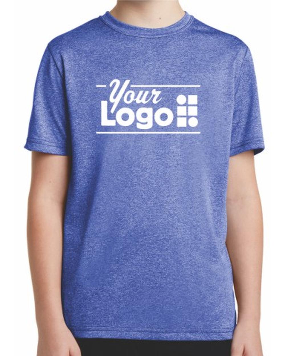 Sport-Tek S/S Heather Contender Custom T-Shirt, color: True Royal Heather