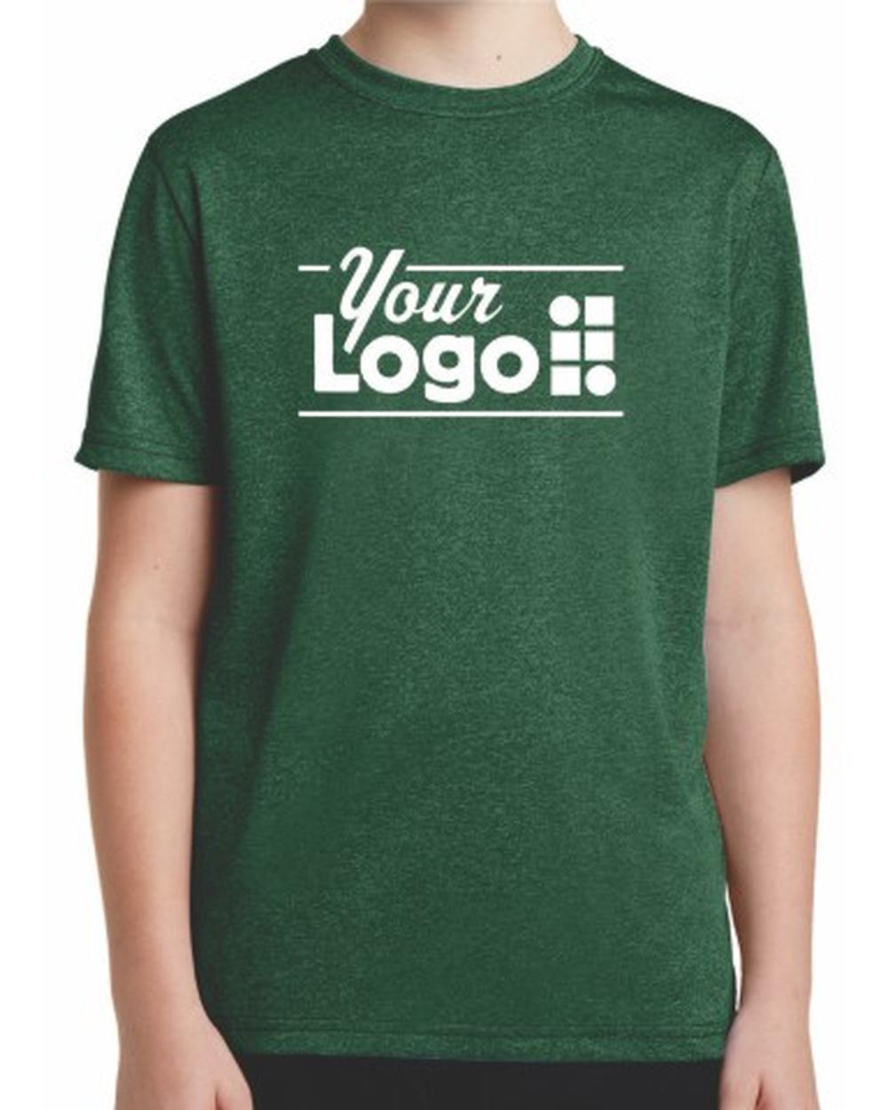 Sport-Tek S/S Heather Contender Custom T-Shirt, color: Forest Green Heather