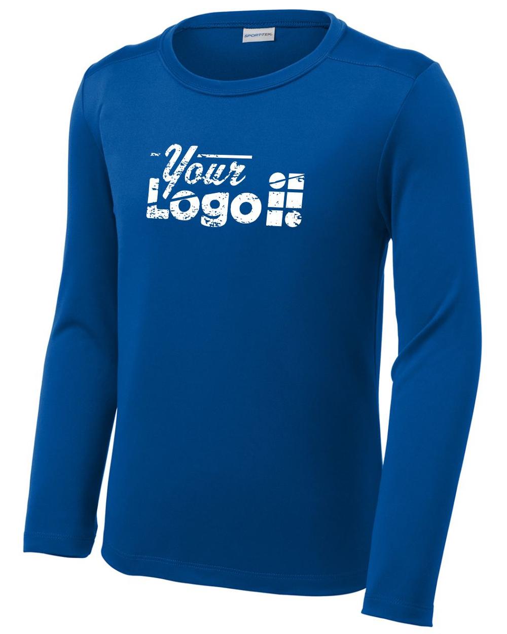 Sport-Tek L/S Posi-UV Pro Scoop Neck Custom T-Shirt, color: True Royal