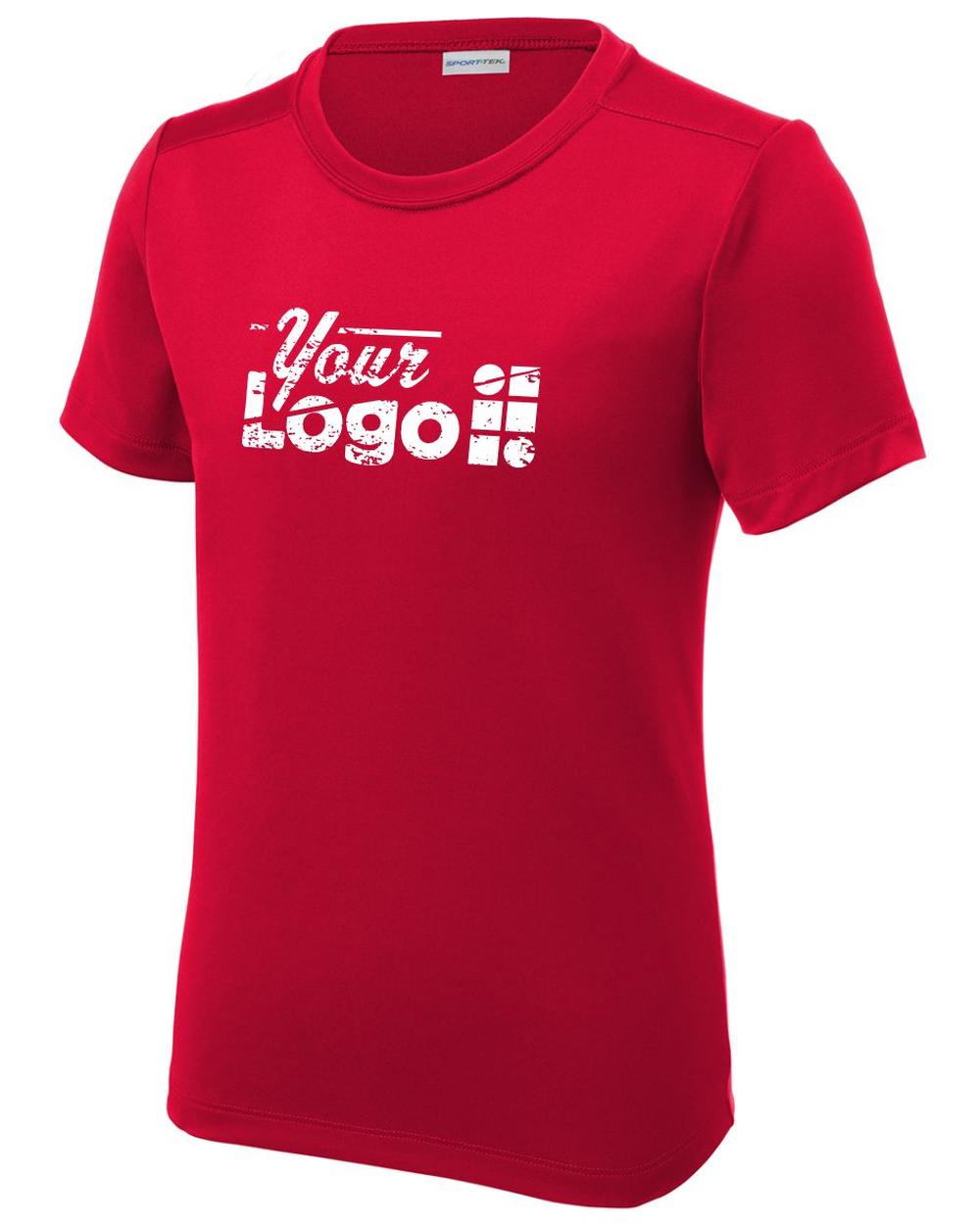 Sport-Tek S/S Posi-UV Pro Scoop Neck Custom T-Shirt, color: True Red