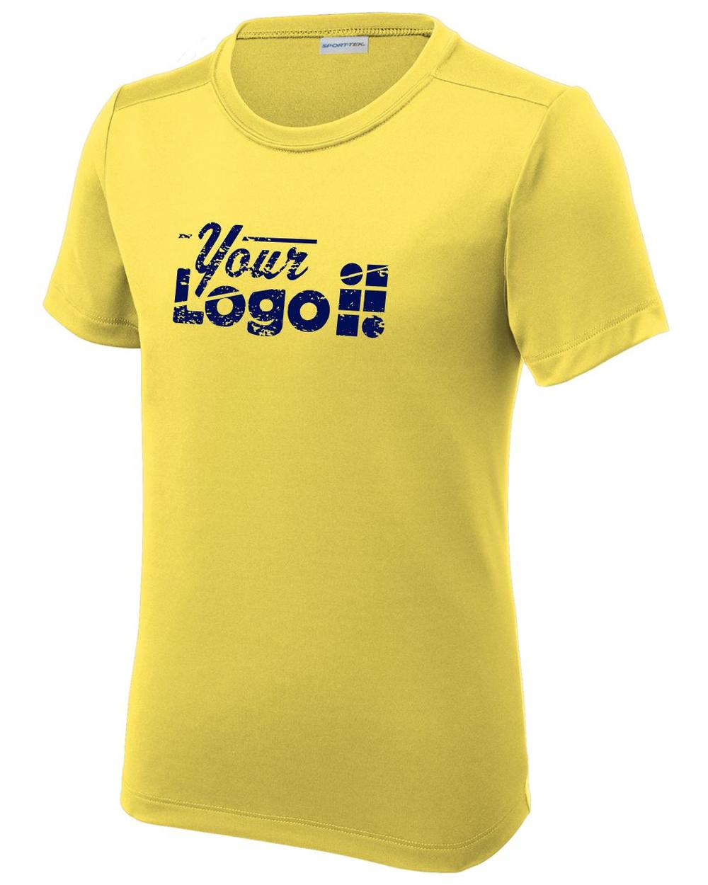 Sport-Tek S/S Posi-UV Pro Scoop Neck Custom T-Shirt, color: Yellow