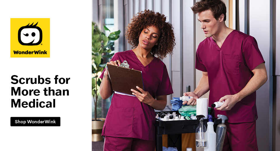 WonderWink custom scrubs & medical uniforms for men & women – personalize V-necks, jackets & scrub packages with your logo or name. Durable, comfortable, and professional healthcare apparel designed for hospitals, clinics & medical teams.
