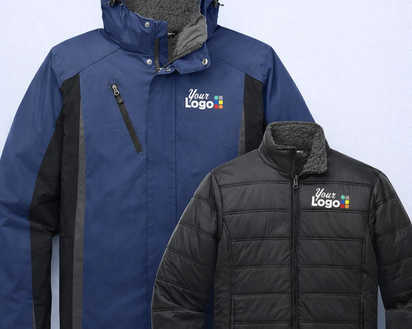 Multi Logo Jacket Custom Jackets with Logo | Embroidered, Printed & No Minimums ...