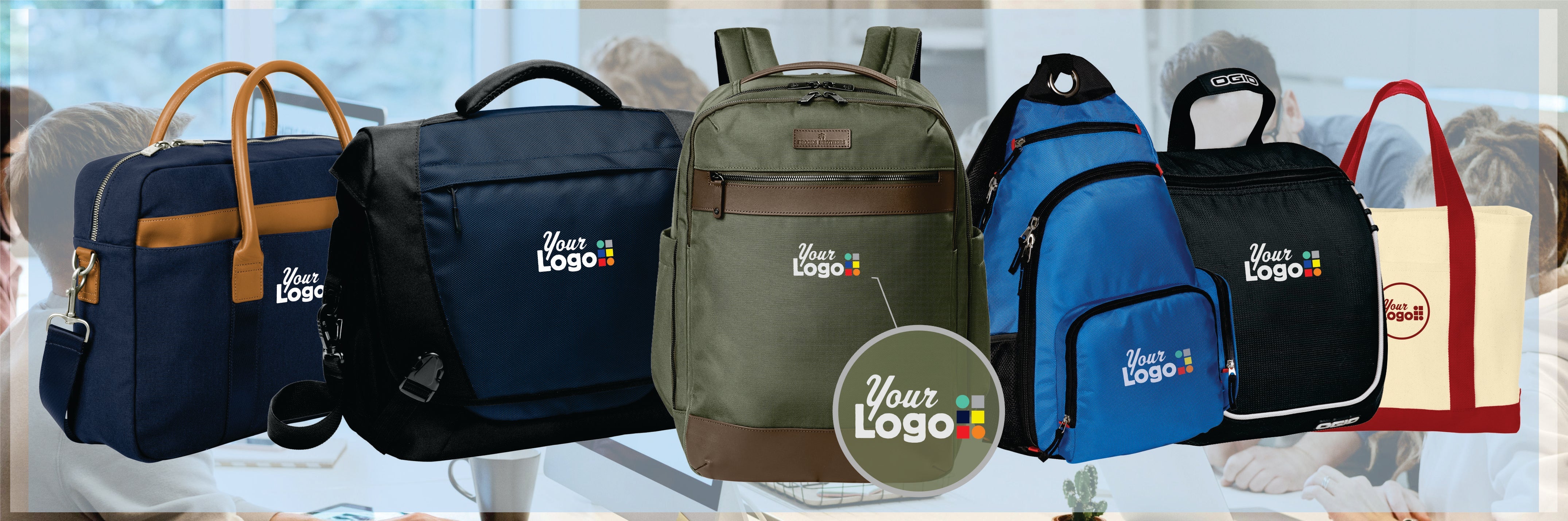 Custom bags with logo branding – personalized tote bags, laptop bags, and travel bags for corporate events, giveaways, and promotions. Durable, stylish, and professional custom bags designed for teams, businesses, and branded merchandise.