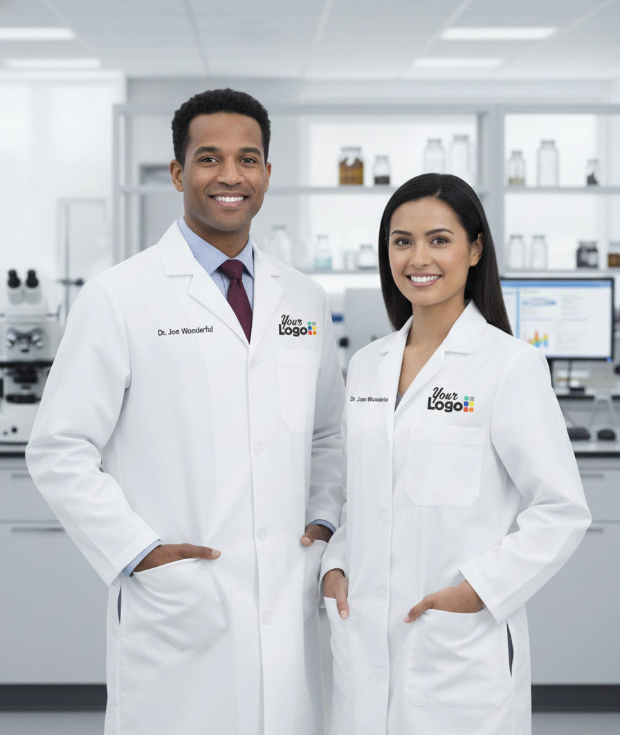Custom Lab Coats with Logo & Embroidery