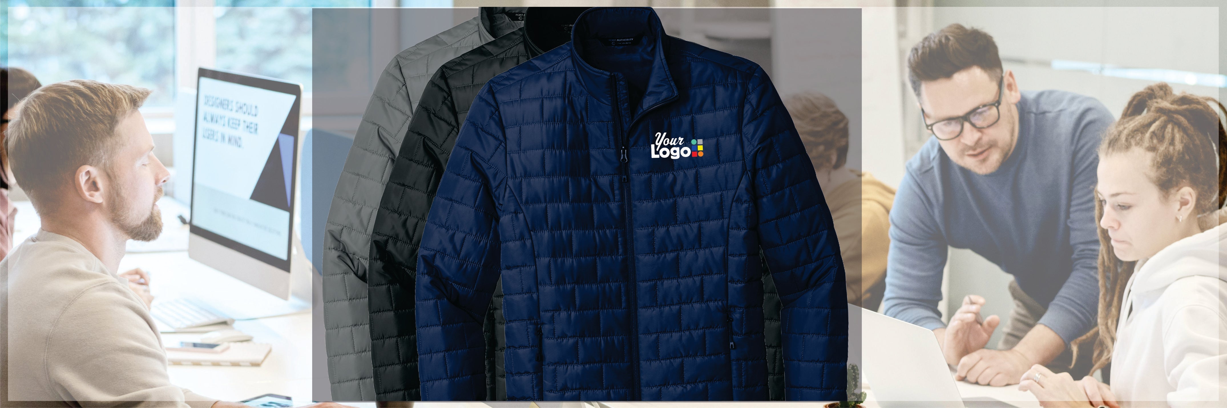 Custom jackets with logo – personalized outerwear for men and women. Branded team jackets, staff uniforms, and promotional apparel designed for comfort, durability, and style. Shop premium customizable jackets with fast delivery for businesses and events.