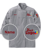 Chef Designs L/S Oilblok Mimix Custom Chef Coat, color: Grey