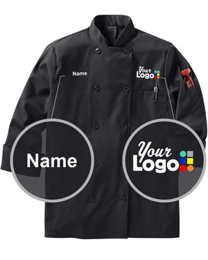 041XWL Women's Oilblok Mimix Custom Chef Coat, color: Black