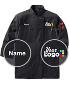 Chef Designs L/S Oilblok Mimix Custom Chef Coat, color: Black