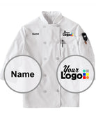 Chef Designs L/S Oilblok Mimix Custom Chef Coat, color: White